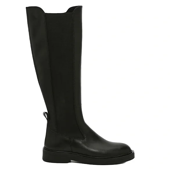 STEVE MADDEN • Black Karsten Riding Blackleat Boot Equestrian Includes Box - Picture 1 of 7